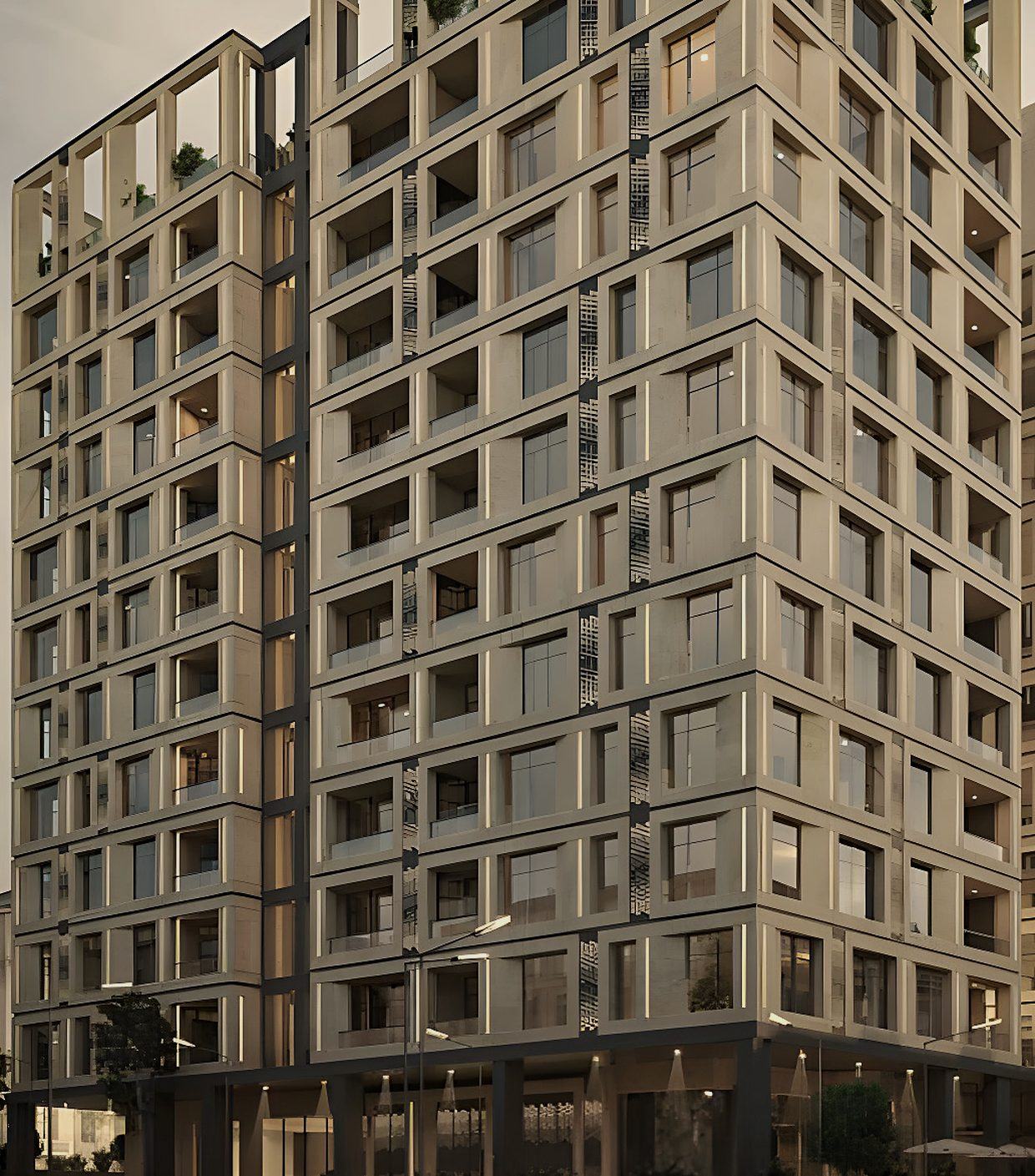 Al Burj Residential Tower, Riyadh — architectural render